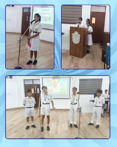 Class VII-A commemorated Gandhi Jayanti