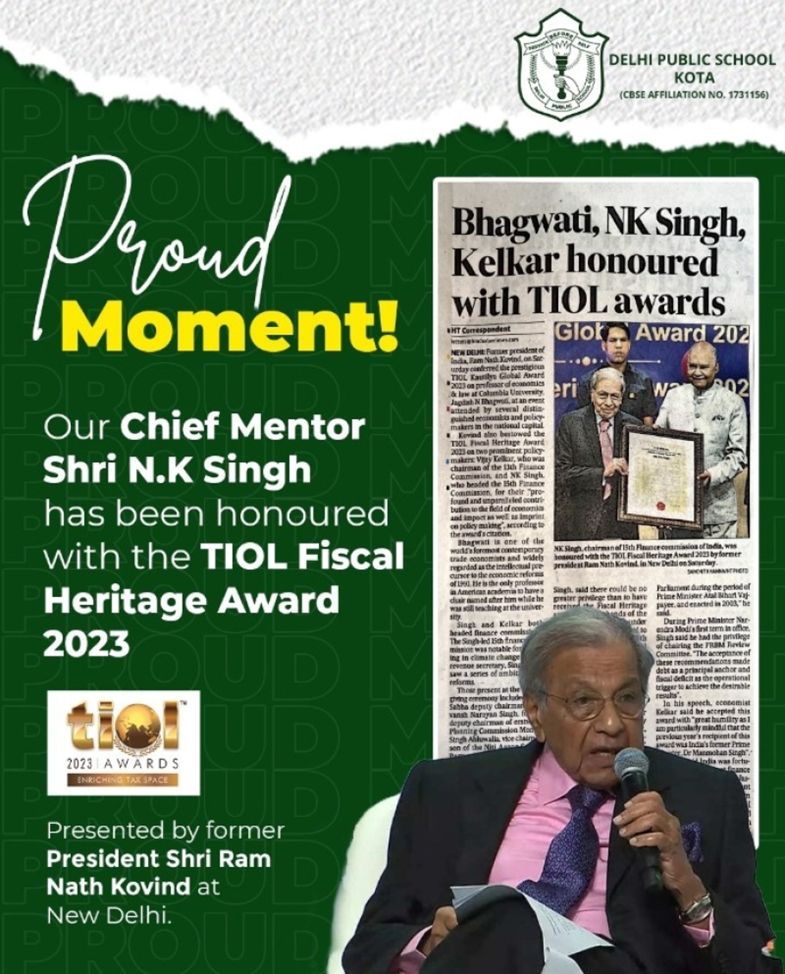 Proud Moment - TIOL Fiscal Heritage Award 2023