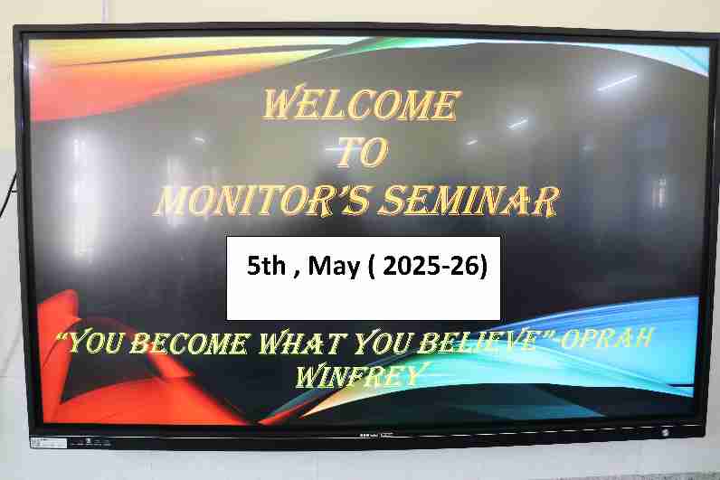 Monitor's Seminar - (Middle Section)