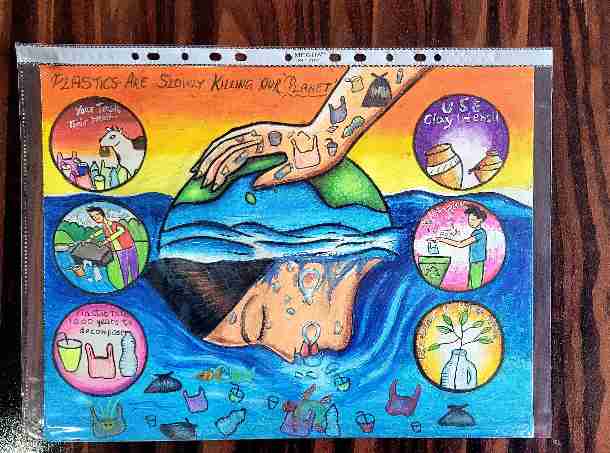 Erika Saini won the first prize in the poster making competition.