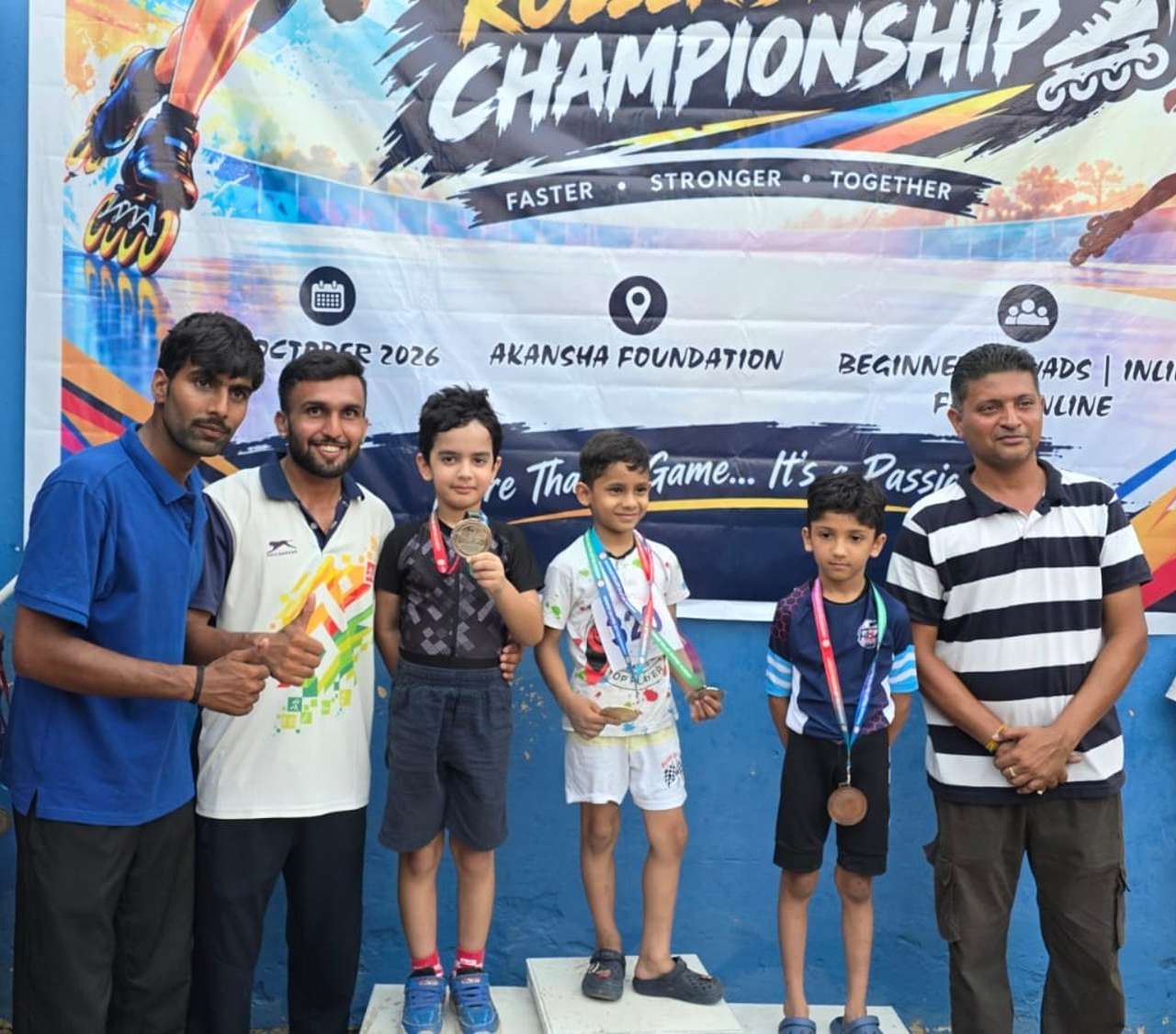 Atharv Raj Singh got the silver medal in 300 meter inline in 5th Open District Roller Skating Championship.