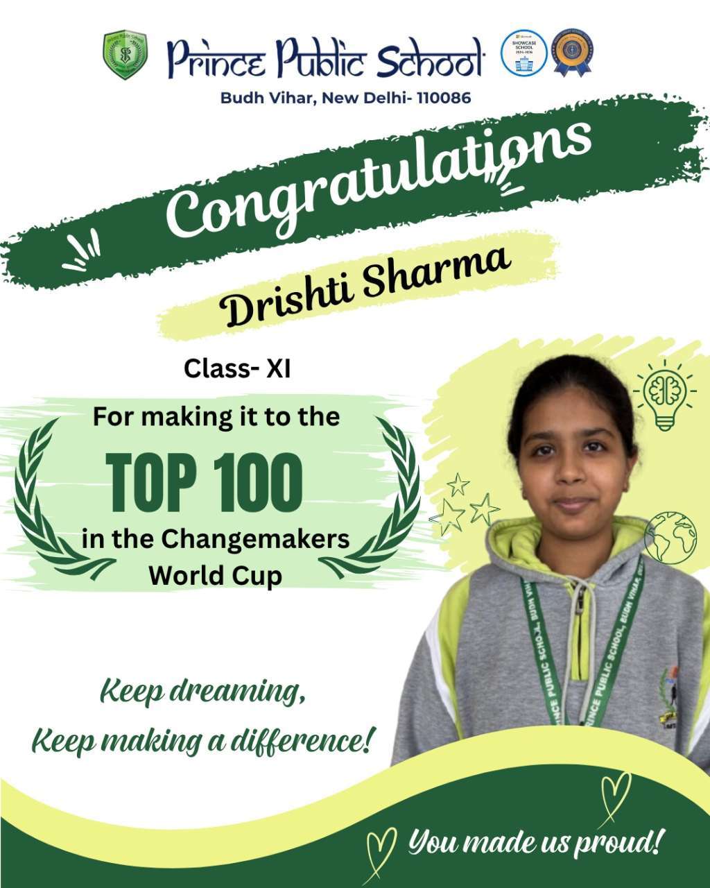 For making it to the TOP 100 in the Changemakers World Cup