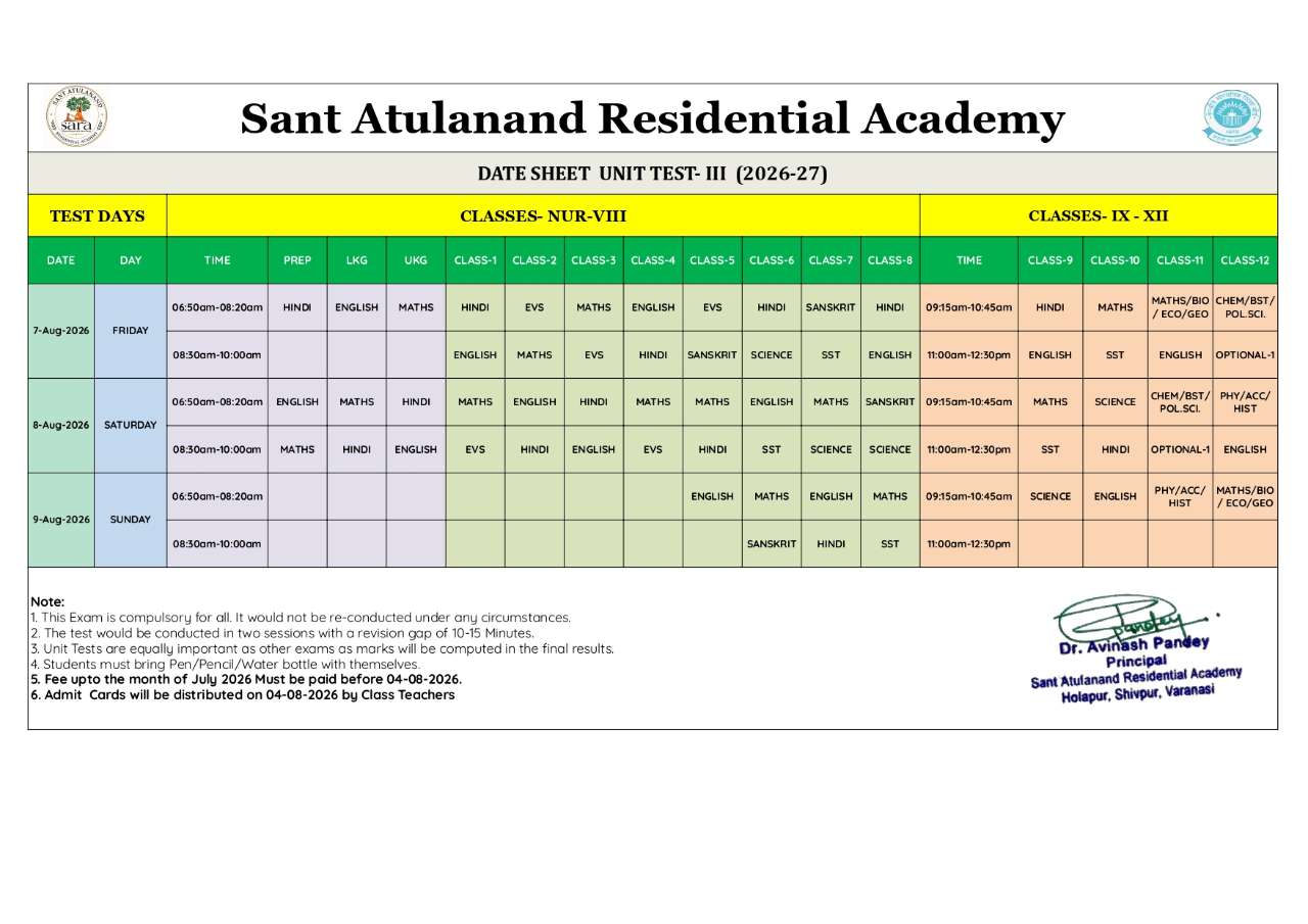 UNIT_III_EXAMINATION_DATESHEET