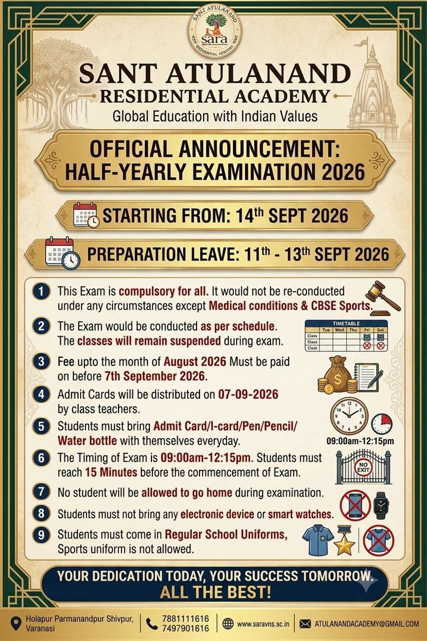 HALF YEARLY EXAMINATION DATESHEET-2026