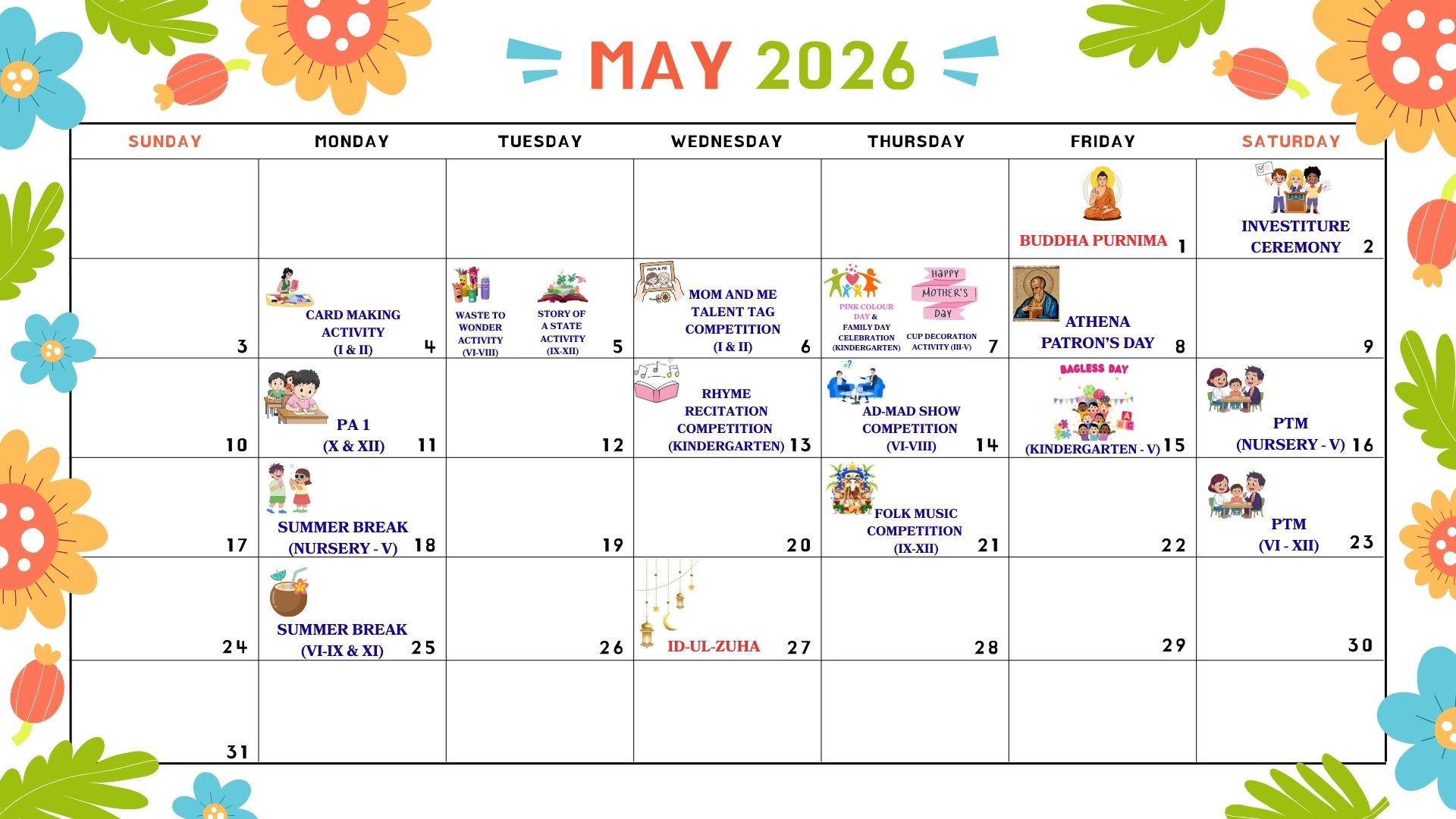 MAY ACTIVITY PLANNER
