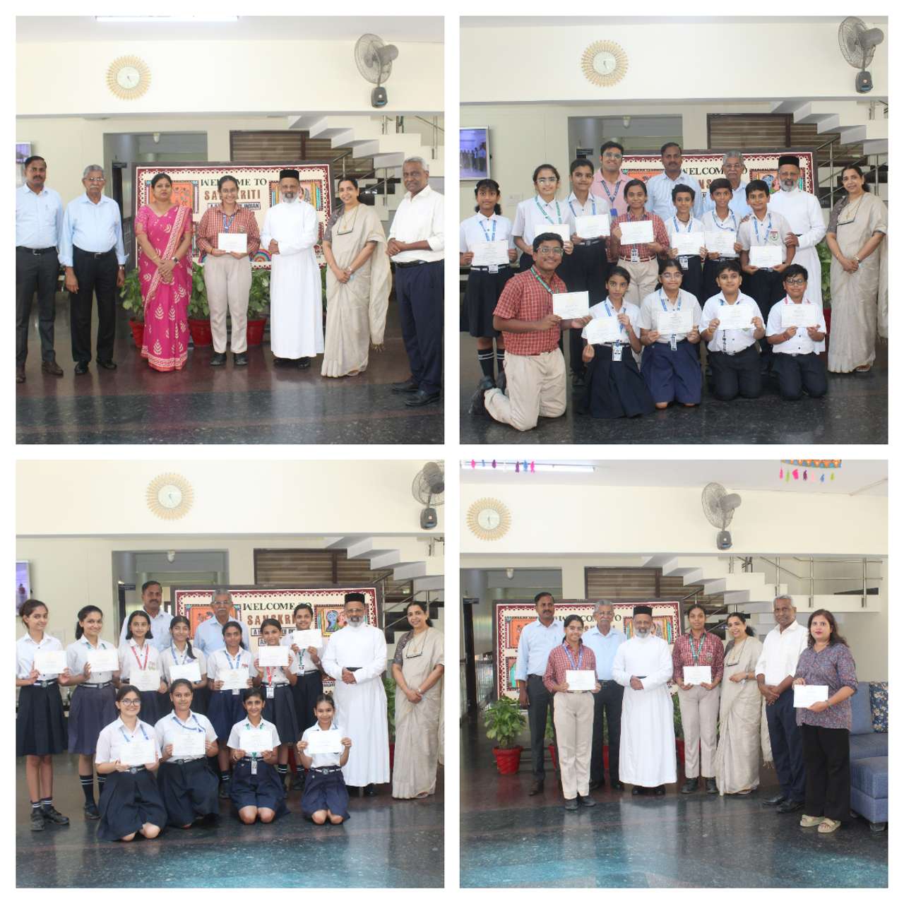 FELICITATION OF INTER SCHOOL COMPETITION WINNERS