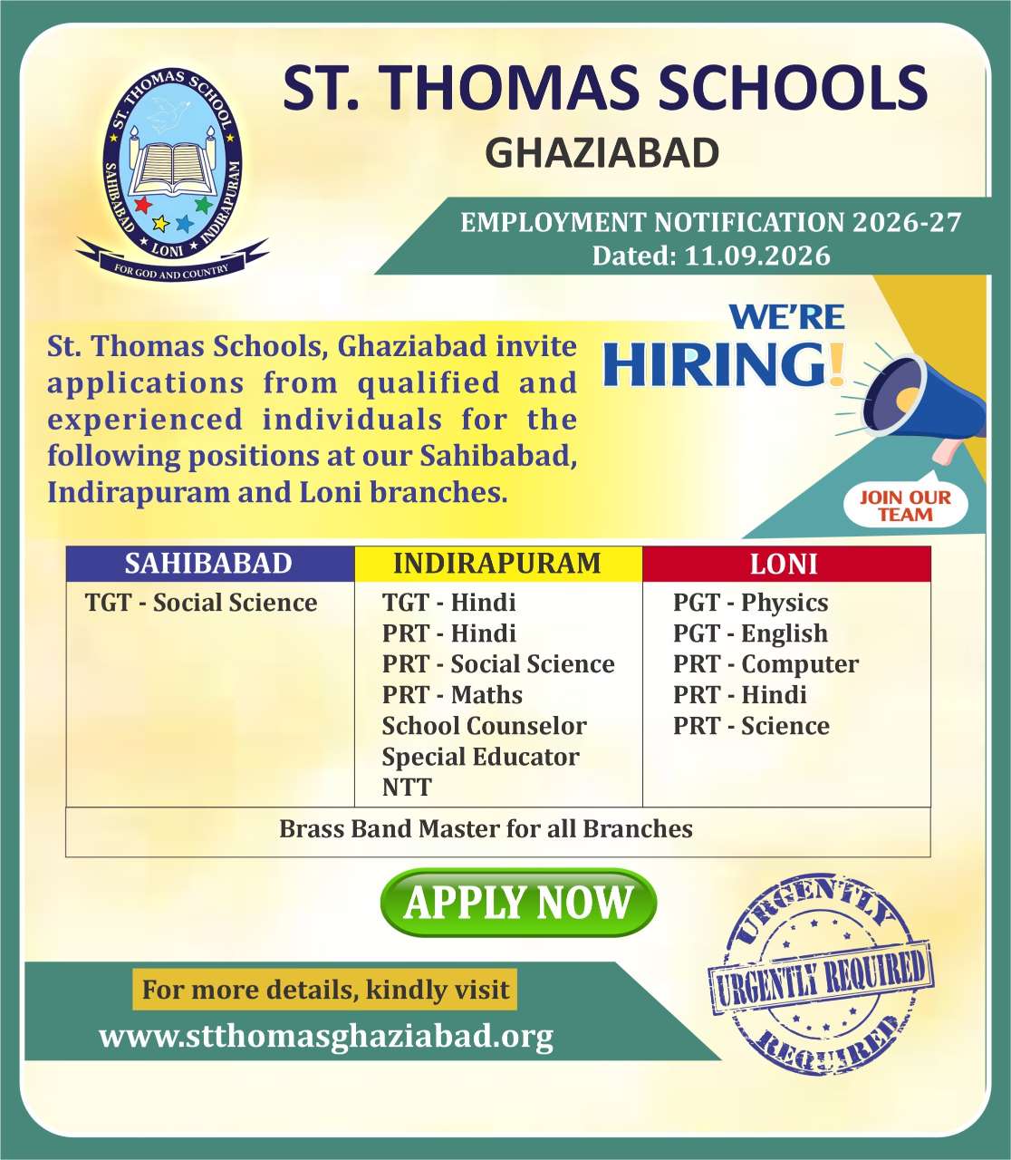 St. Thomas, Loni - Best School in Loni