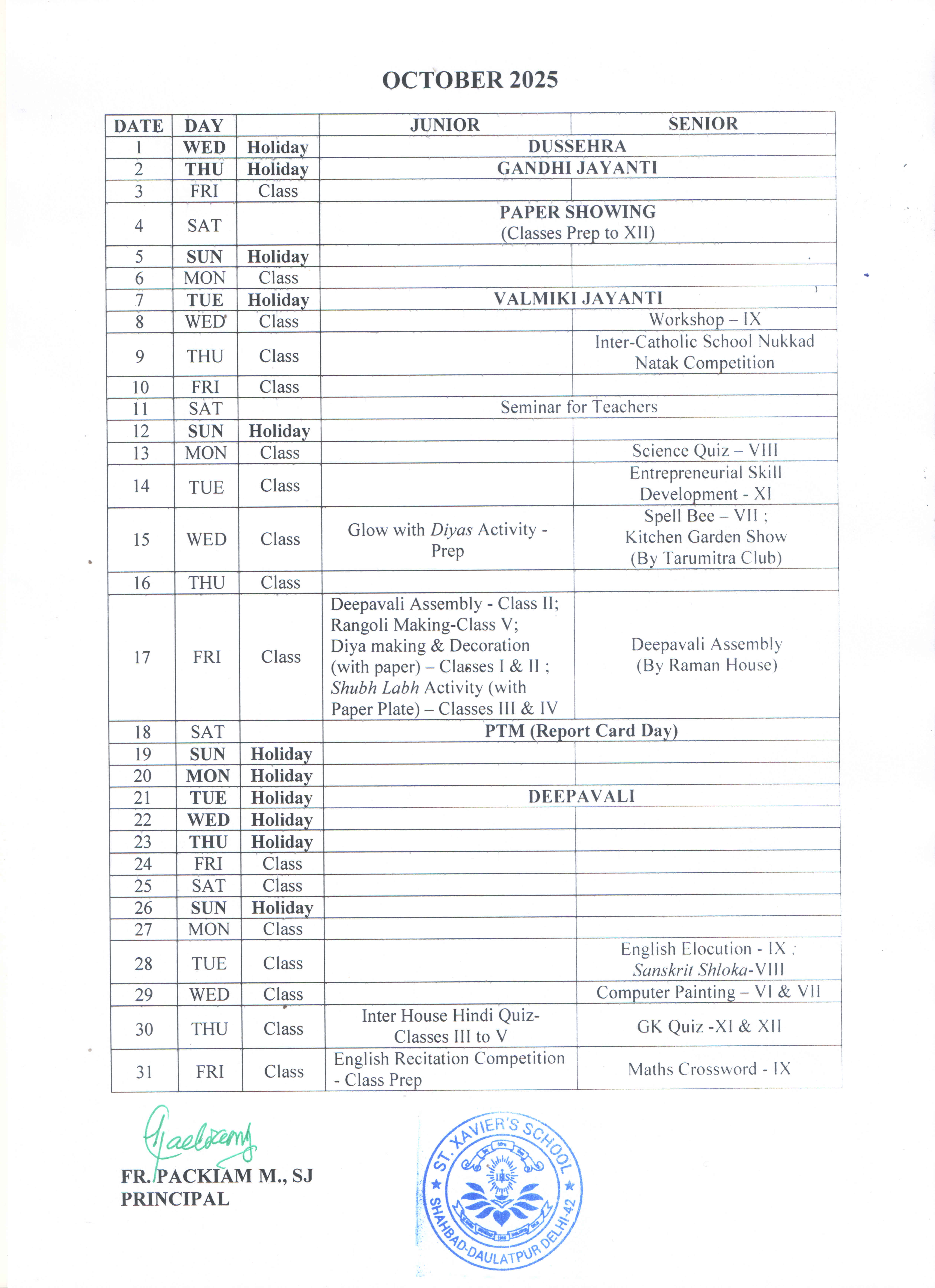 Calendar