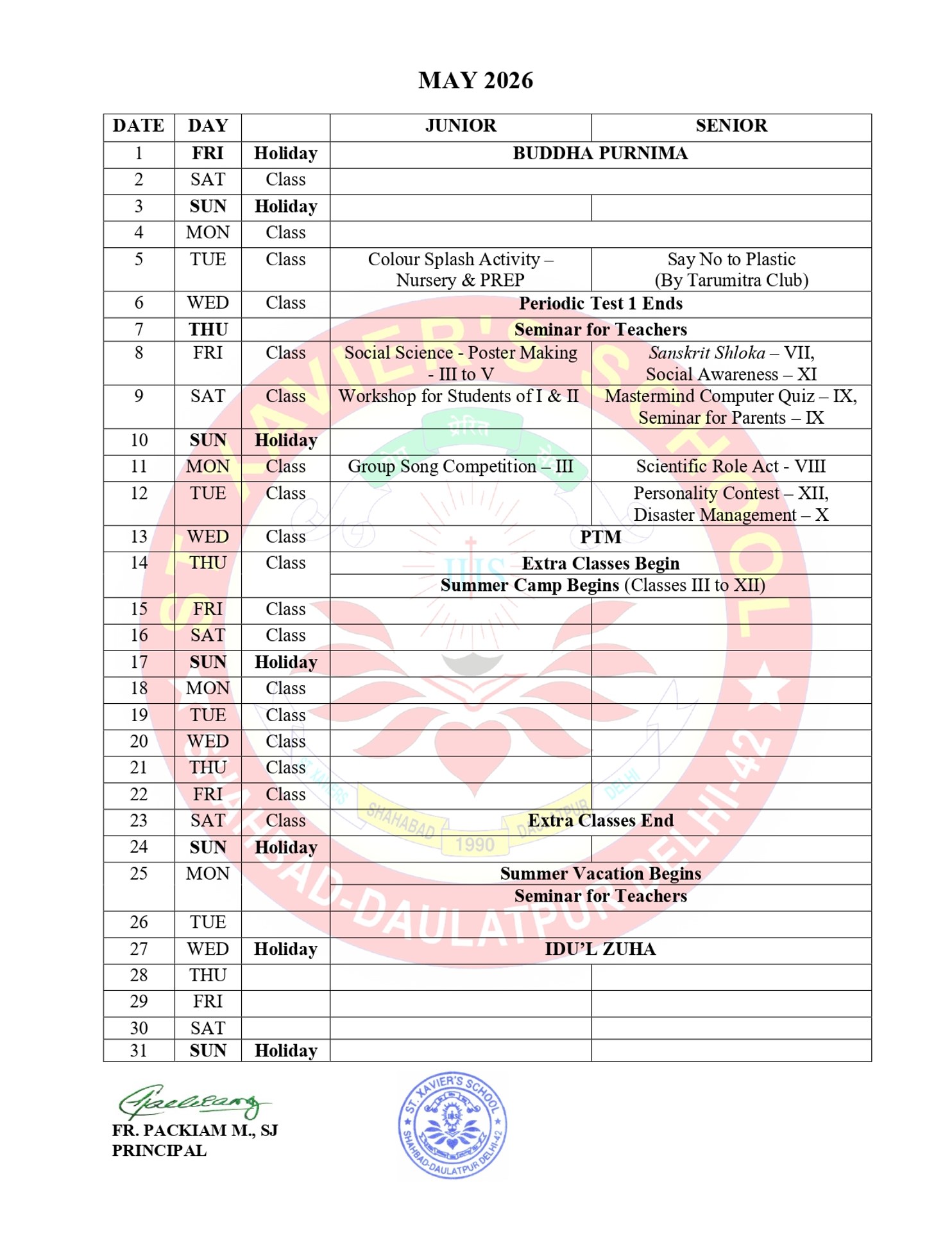 Calendar