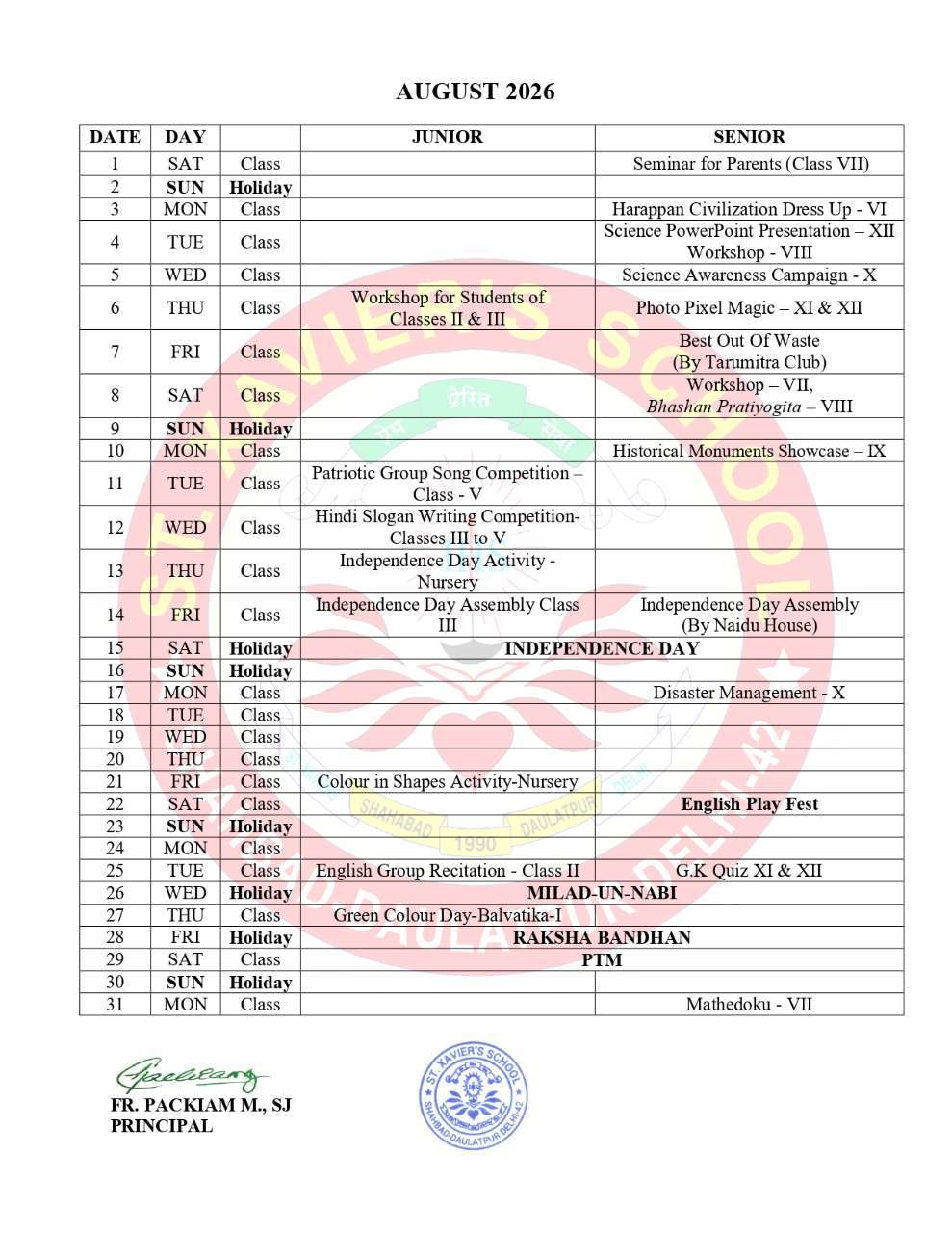 Calendar