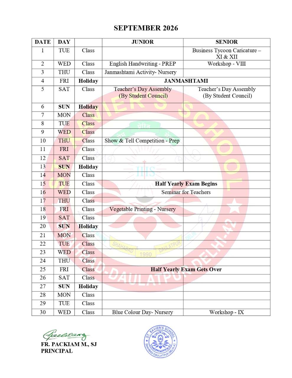 Calendar