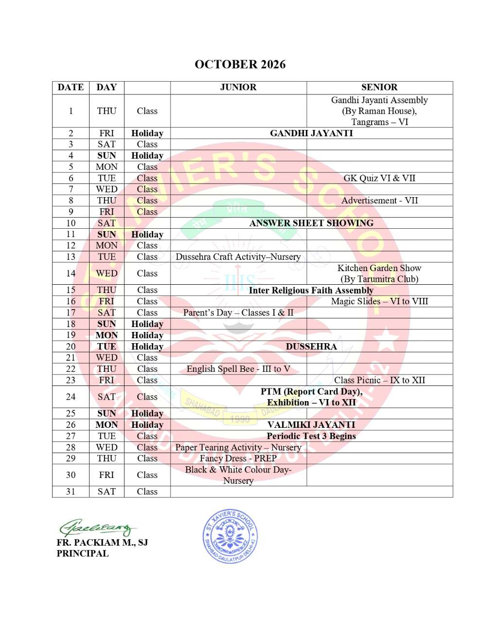 Calendar