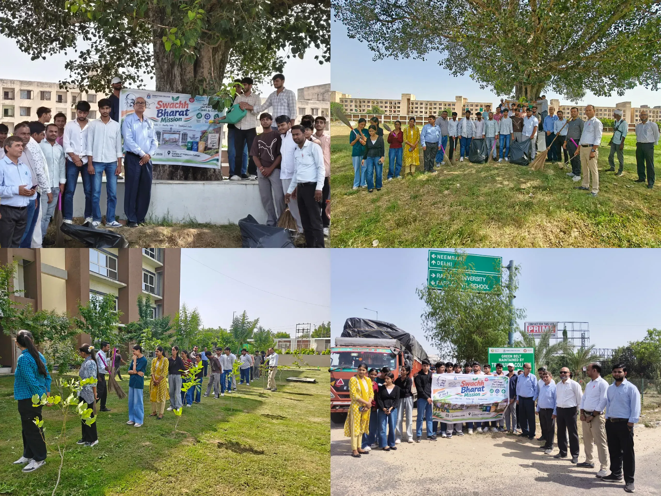 Swachhta Abhiyan Organized at Tribhuvan College, Nalanda University Centre, Neemrana