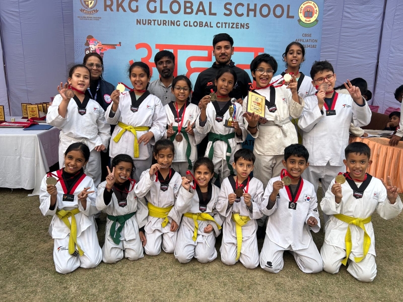 R. K. G. Global School Taekwondo Tournament – Proud Moment for Vanasthali Public School
