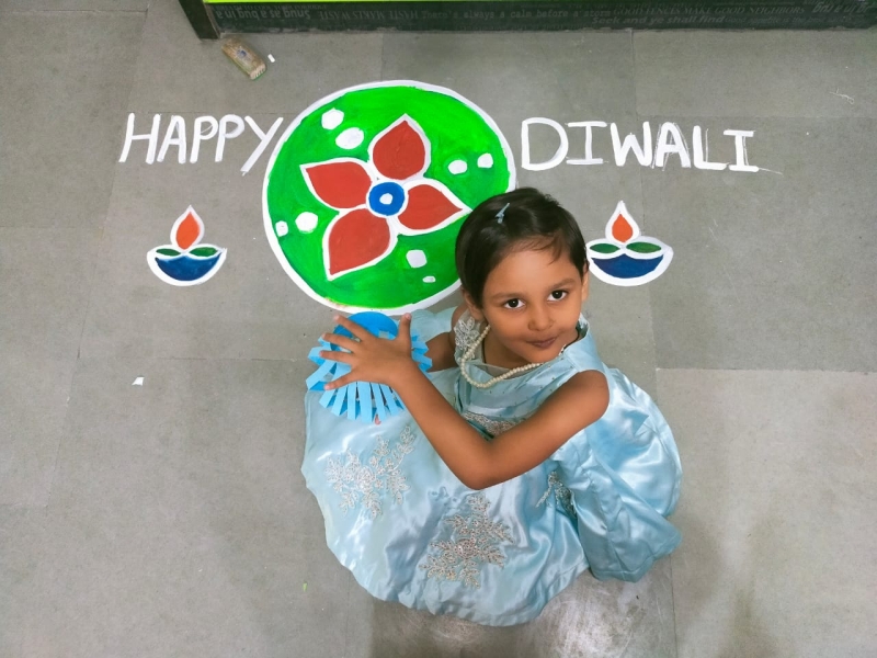 Glimpse of Green Diwali celebration by our Pre - Primary children, who gave the message to celebrate Diwali without fire crackers.