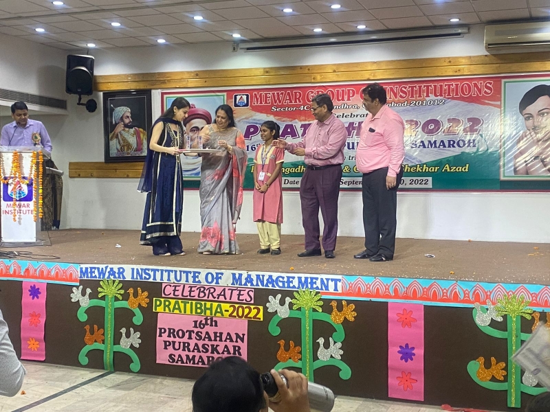 Mewar institute PRATIBHA -22 competition held on 9th & 10th September 2022,